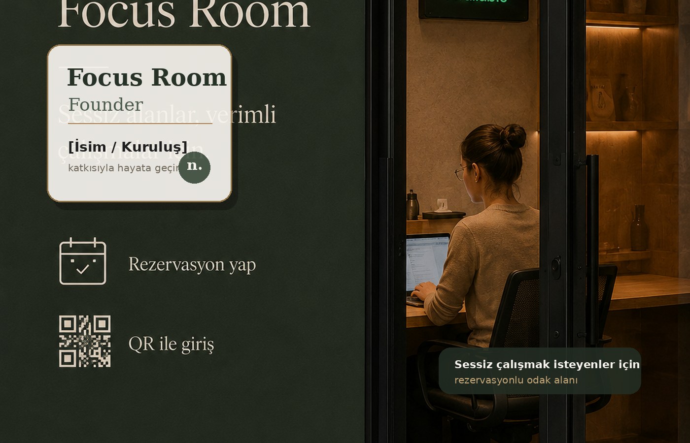 Focus Room Founder levhası örneği